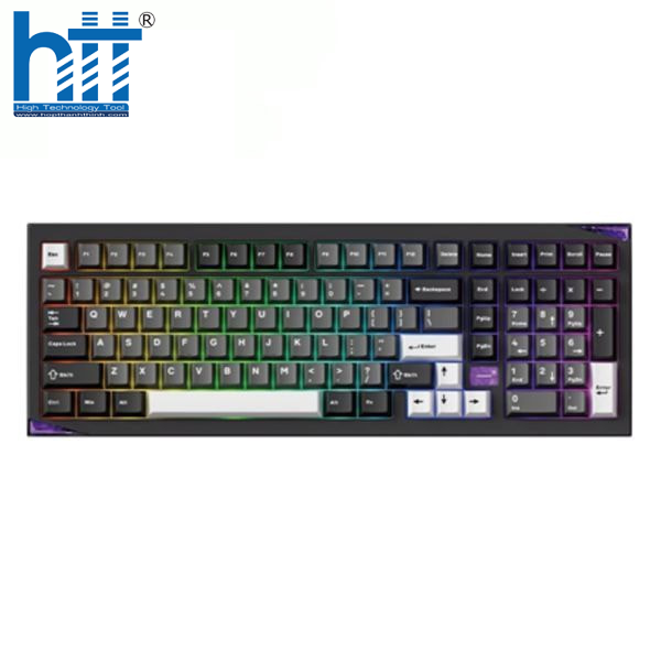 Bàn phím AKKO Mineral 02 VIA Black on Silver – CNC Aluminum, switch êm ái, LED RGB dịu