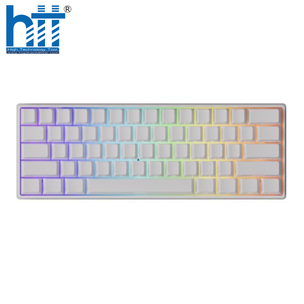 Bàn phím cơ MonsGeek FUN60 Max SP White Glare Magnetic Switches – Tri-mode 8K – LED ARGB
