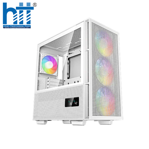 Deepcool CH560 DIGITAL White 4F – Digital độc đáo, airflow cực mạnh.