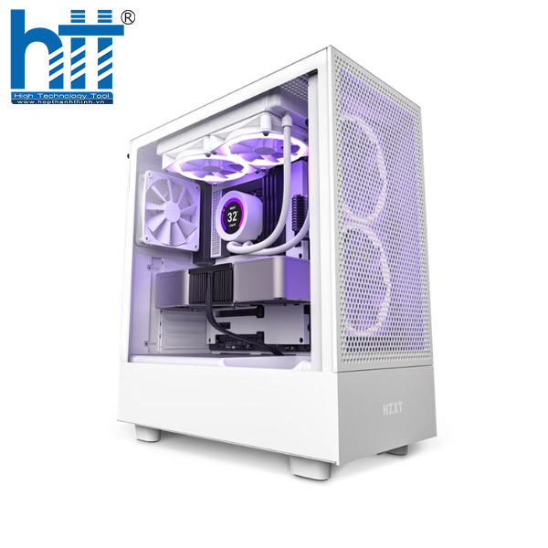 NZXT H5 Flow White RGB – Airflow mạnh mẽ