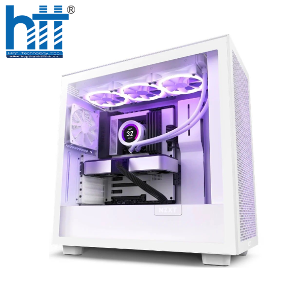 NZXT H7 Flow White – Chuẩn airflow cho PC trắng