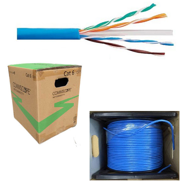 Cáp mạng COMMSCOPE CAT6 4UTP, 23AWG, CM, 305m/thùng, màu xanh 1427254-6