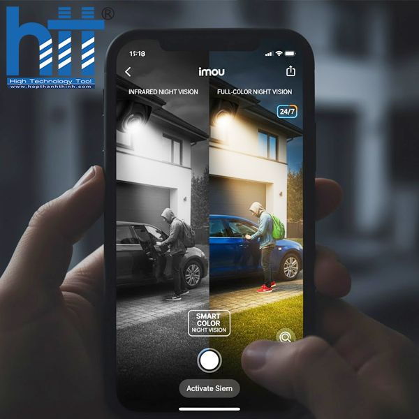 Hình ảnh thực tế từ Camera Imou có màu ban đêm, rõ nét