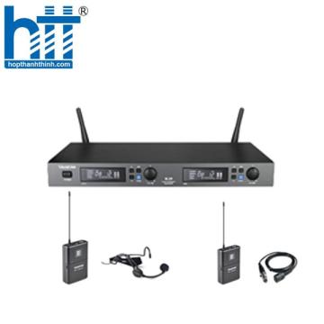 Hợp Thành Thịnh - Bộ micro không dây hai kênh chất lượng cao M2-R phiên bản một micro cài đầu và một micro cài áo