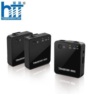 Micro thu âm livestream lavalier không dây Takstar V1 kênh kép