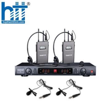 Bộ micro không dây tầm xa cài đầu, cài ve áo UHF hai kênh X7PP