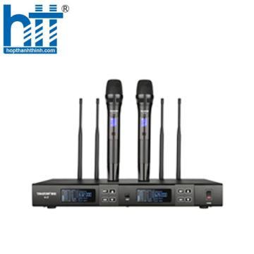 Bộ micro không dây tầm xa cầm tay UHF hai kênh M2-FH