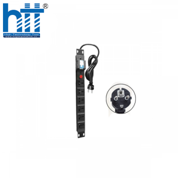 THANH NGUỒN PDU UNIVERSAL 6 PORT - PHÍCH CẮM 2 CHẤU