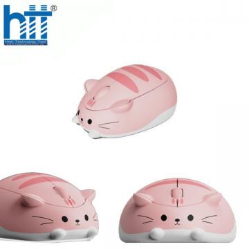Chuột không dây Akko Cat Theme Mouse- Pink ANGIE (Tri – Mode)
