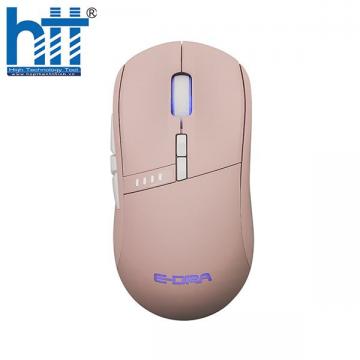 CHUỘT KHÔNG DÂY E-DRA EM620W (USB /RGB/ HỒNG)